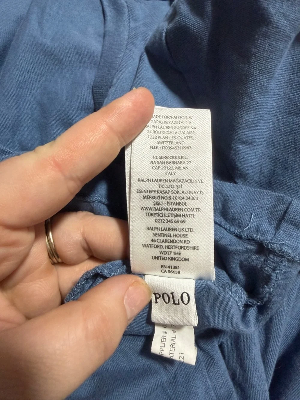 Polo Ralph Lauren Shirt Mens L Large Cornflower Blue Classic Fit Long Sleeve